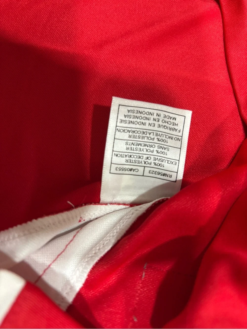 Nike women’s Red Athletic Crew Tee with White Sleeve Detail